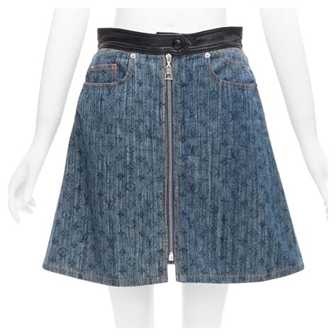 lv leather skirt|Lv flared skirt.